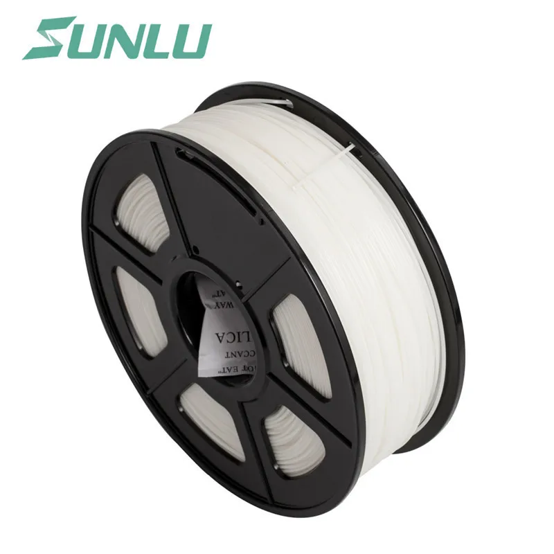 3d принтеры нити PA нейлон SUNLU прозрачный белый нейлон 3d FilamentFor 3d принтер превосходную плавность Материал 3,0 мм 1 кг