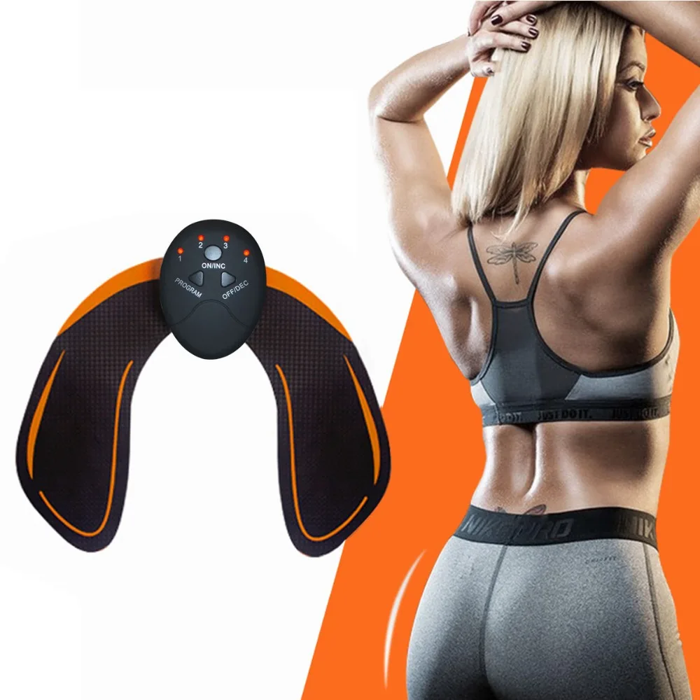EMS Hip Trainer Wireless Muscle Stimulator ABS Fitness Button Tighter Lifter Massager Electric Vibration Body Slimming | Красота и