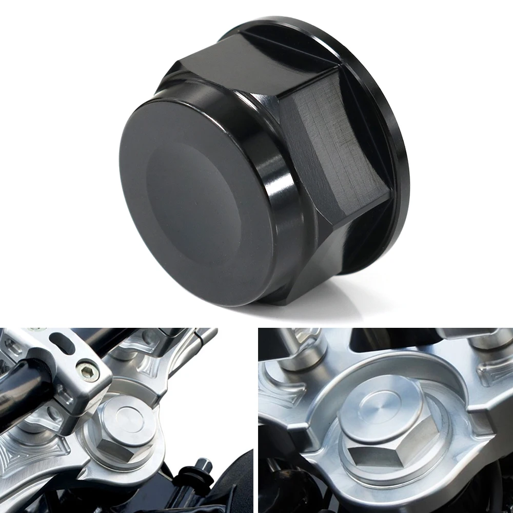 CNC Billet Aluminum Steering Stem Nut For YAMAHA FZ6 FZ6R MT09 FJ09