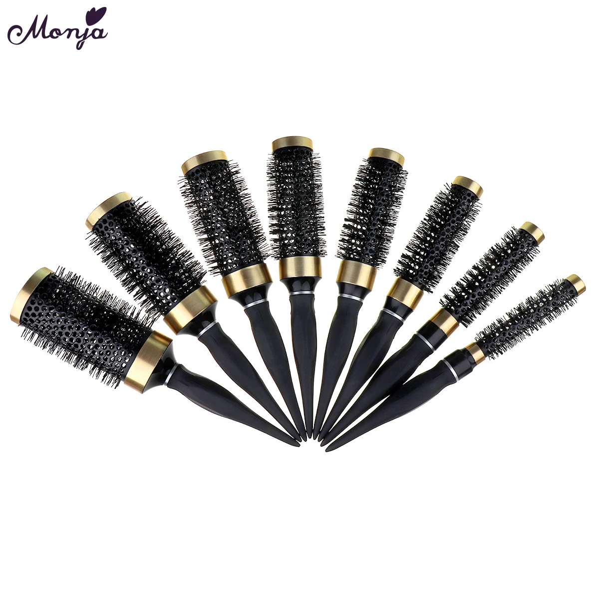 Barber-Accessories Barrel-Hair-Comb Drying-Curling Anti-Static Round High-Temperature-Resistant