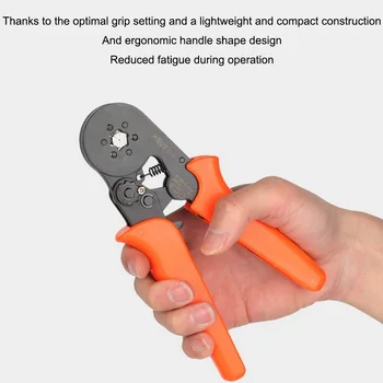 

HSC8 6-6 Tubular Terminal Crimper Mini Tube Terminal Crimping Tool 0.25-6mm 23-10AWG Electrical Crimping Pliers Hand Tools Set