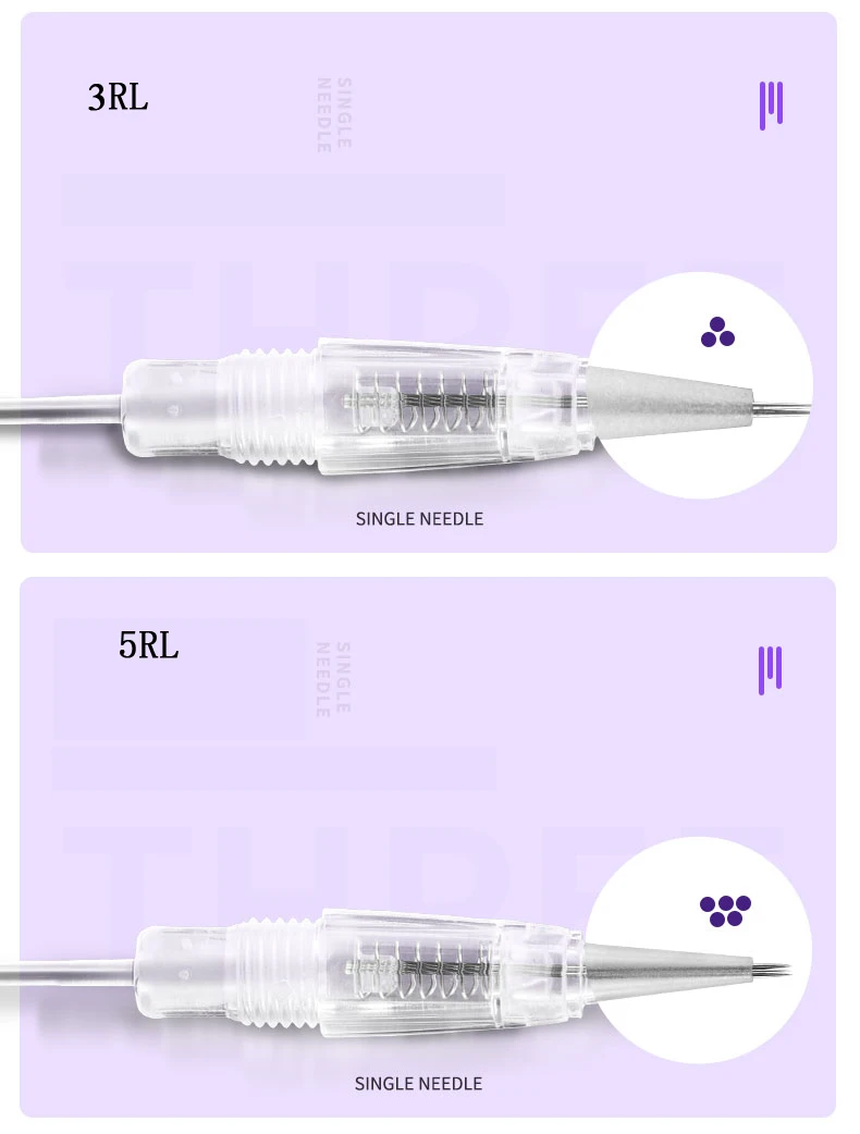 50 шт. иглы для микроблейдинга 1RL/3RL/5RL/5F/7F картридж Иглы для татуировки бровей/губ Перманентный макияж аксессуары поставки