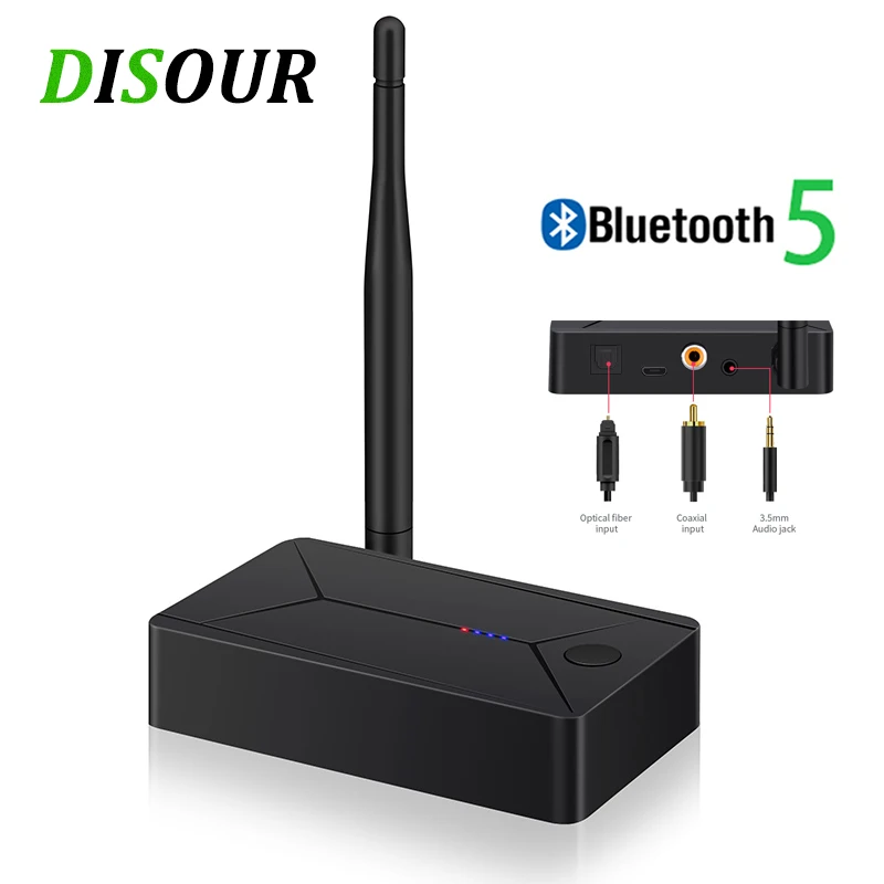 TX13 Coaxial optical Fiber Bluetooth Adapter 3 5mm AUX Stereo Music Wireless Bluetooth 5 0 Audio Transmitter For TV PC Headphone