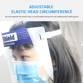 

10PCS Full Face Masks Anti-droplets Anti-fog Dust-proof Face Shield Protective Cover Transparent Face Eyes Protector Safety Mask