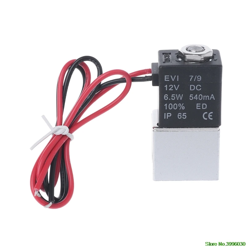 Normally Closed Solenoid Valve 12V DC 1/8" w/Wire For Water Air Gas