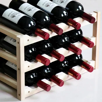 

Solid Wood Wine Rack Decoration European Wine Rack, Wine Display Household Creative Wood Wine holder kitchen Bar storage