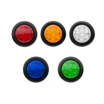 

4 Pcs Vehicle Car Round Side Marker DC 24V Lights Truck 7 LEDs Lights Round Trailer Lamp Car Styling Auto Parts Accessories