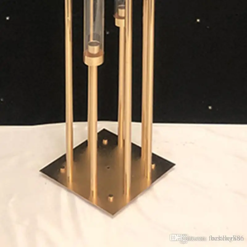 8 Heads Metal Candelabra Candle Holders Acrylic Wedding Table Centerpieces Flower Stand Candle Holder Candelabrum hanukkah