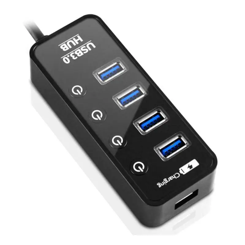 4 порта Smart USB Chager адаптер станция USB 3,0 концентратор+ 1 usb-хаб Smart зарядный порт Кабель-адаптер питания