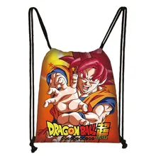 Аниме Dragon Ball сумка на шнурке Супер Саян Гоку Гохан рюкзак для мальчиков и девочек книга сумки для подростков сумка для хранения