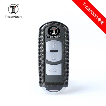 

T-carbon car key case key cover for Mazda 6 Mazda 3 Axela Atenza CX-7 CX-9 CX-5 CX5 2015 2016 2017 2018 2 3 buttons car styling