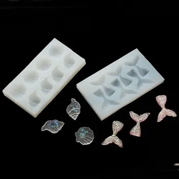 

DIY Fish Tail Conch Shell Pendant Silicone Resin Molds Jewelry Making Tools