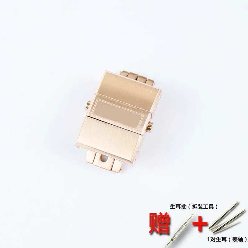 Rose gold buckle Аксессуары для часов 316 нержавеющая сталь Бабочка Пряжка 20 мм для Ulysse нардин Афин Пряжка резиновый ремешок пряжка - Цвет ремешка: Rose gold buckle