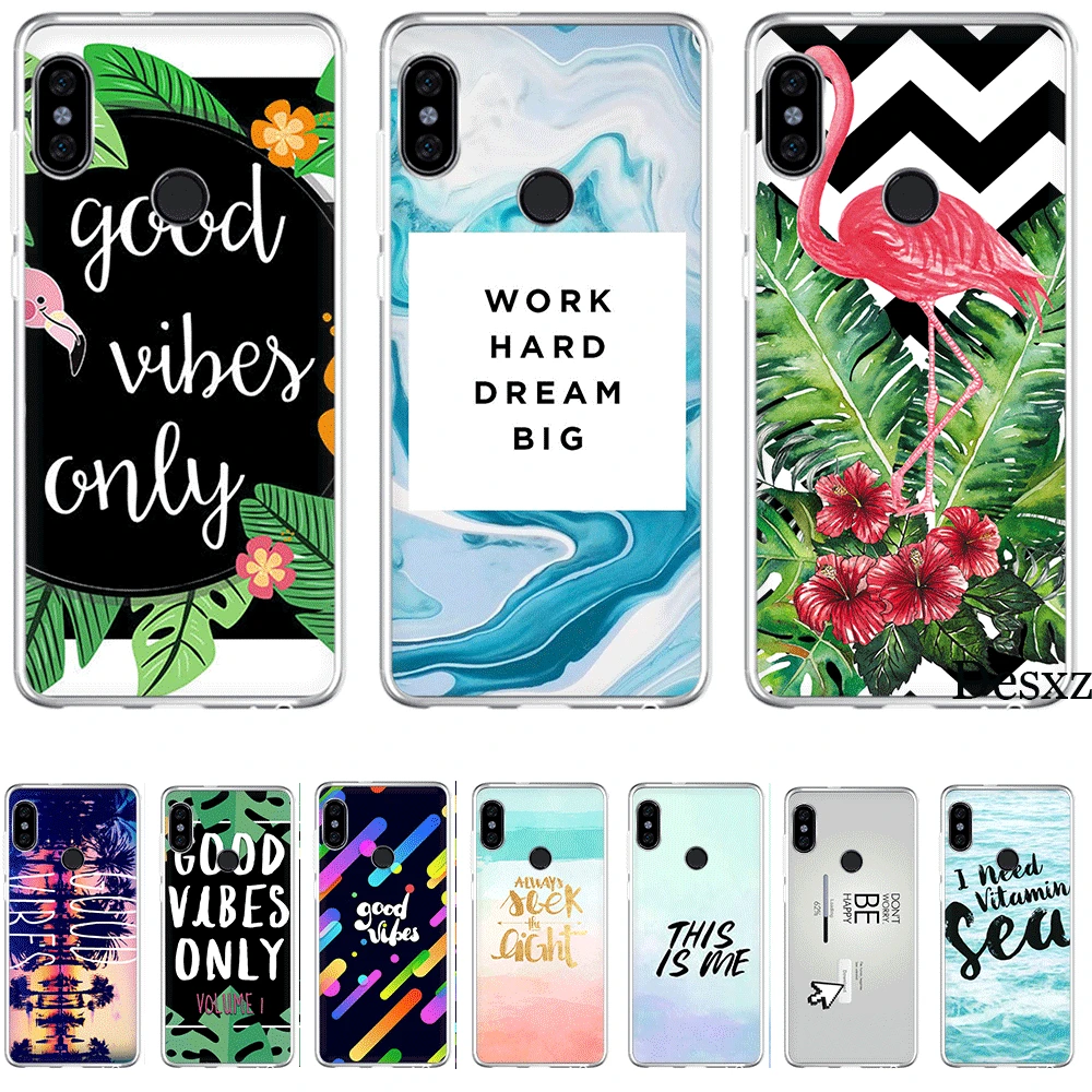 

Mobile Phone Case For Xiaomi Redmi Note 6 7 Pro 5A 4 4X 3 5 Hard Cover Proverb Phrase Motto Good Vibes Only Love