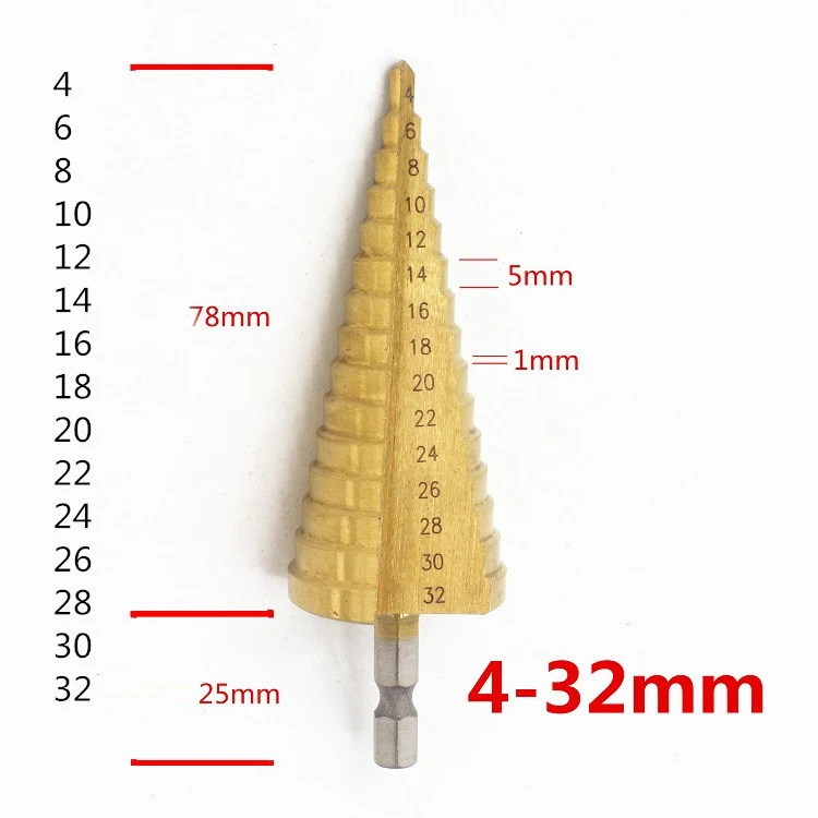 TSAUTOP 3Pcs Hexagon Handle Spiral Stepped Drill Pagoda Drill Bit Hole Multi-Purpose Reamer Plate Iron Aluminum PlateDrilling Drill Set Color : 3PCS 12 20 32 A TSAUTOP 3Pcs Hexagon Handle Spiral Stepped Drill Pagoda Drill Bit Hole Multi-Purpose Reamer Plate Iron Aluminum PlateDrilling Drill Set Color : 3PCS 12 20 32 A