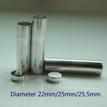 Cartucho de aluminio de tubo vacío para laboratorio Dental, diámetro de cubierta 22mm, 25mm, 100mm, 28mm, para materiales de dentadura acrílica Flexible, 25,5 Uds.