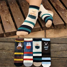 Высококачественные женские носки с героями мультфильмов; 4 пары в партии; сезон осень-зима; забавные носки с объемным рисунком; женские и женские носки из хлопка