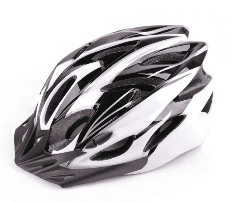 black white Защитный шлем для велосипеда casco bicicleta hombre capacete ciclismo велосипедный горный велосипед Интегрированный ультра светильник шлем для езды унисекс - Цвет: black white