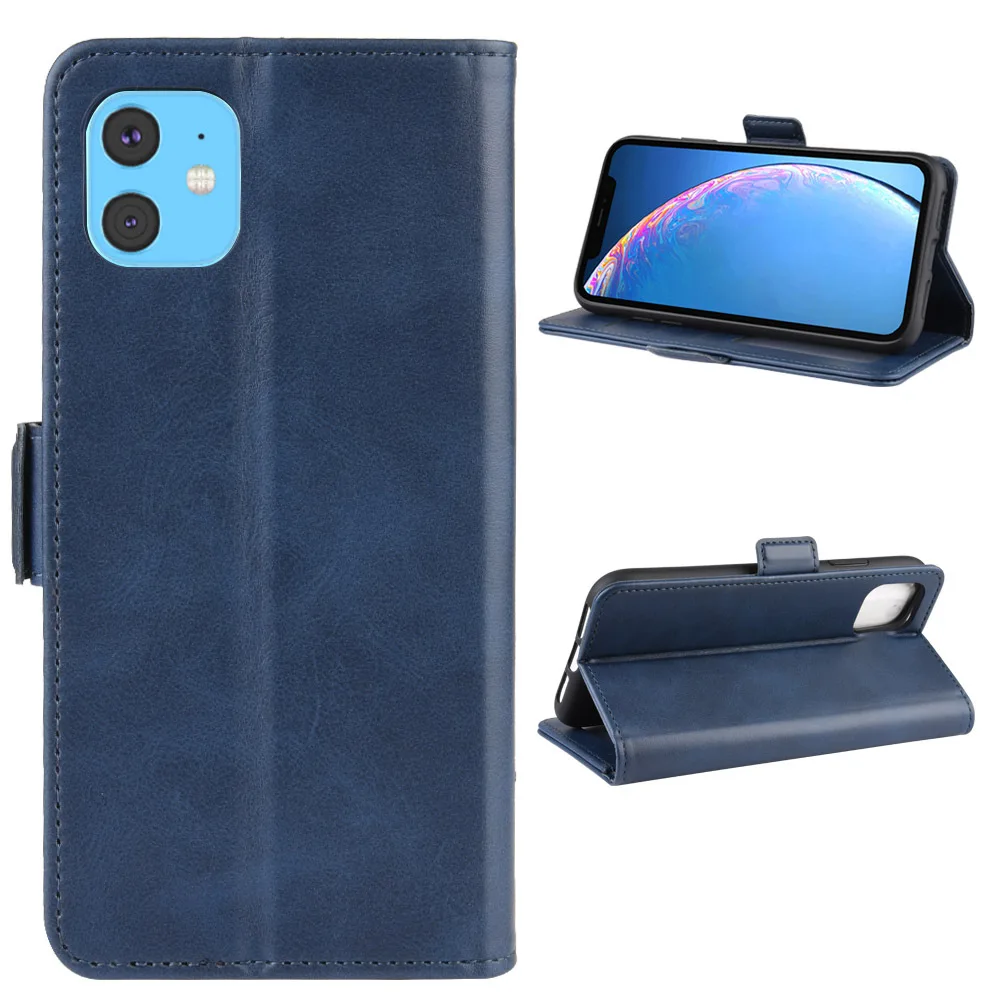 Кожаный чехол-книжка DUSH для iPhone 11/11pro/X/XR/XS Max, Магнитный чехол для телефона, чехол-бумажник для iPhone 7, карман для карт