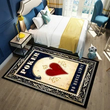 Ретро креативный покерный ковер прямоугольник мультфильм классический Спальня Гостиная декоративный коврик