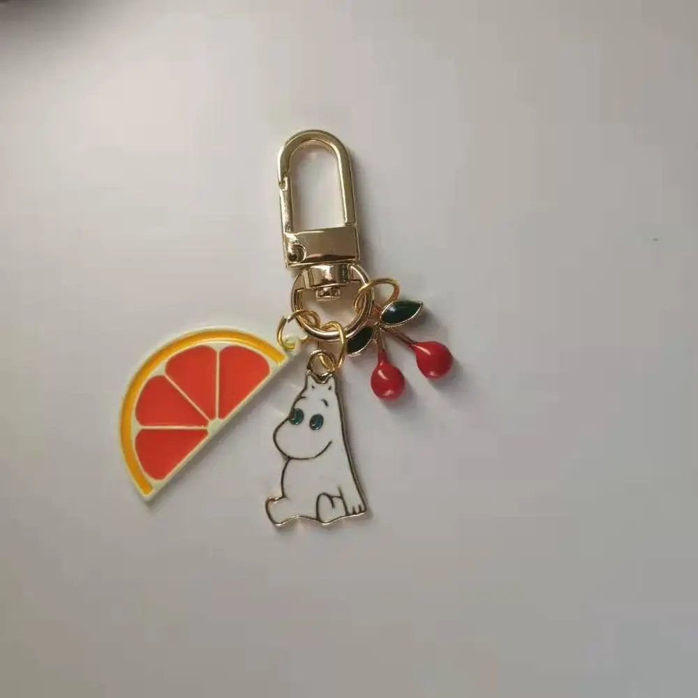 Moomin Moomin Mummi брелок Новое поступление модный унисекс Бегемот персонажа плюшевый брелок Романтический мультфильм металлический брелок - Color: Moomin