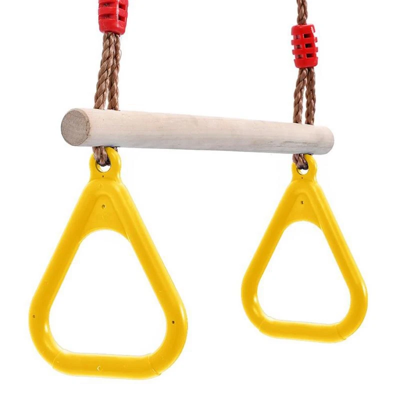 

Kids Wooden Hand Rings Outdoor Swing Toy Gift Sports Fitness Children Supplies Garden Playground Fun Toy Accessories