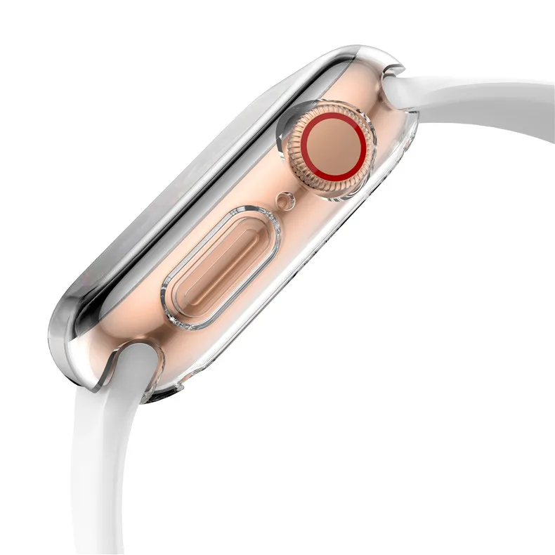Мягкий чехол для apple watch band apple watch 5, 4, 3, чехол 44 мм, 40 мм, 42 мм, 38 мм, iwatch band, универсальная ультратонкая прозрачная рамка