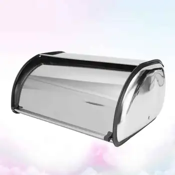 

1Pc Small Storage Box Container Stainless Steel Bread Box Versatile Kitchen Storage Organizer Case Heat Insulated Box Incubator