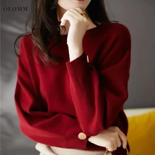

Fashionable ladies sweaters autumn and winter temperament loose-fitting sweaters, warm collocation pullover sweater top women202