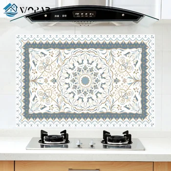 

Kitchen Self High Temperature Adhesive Wallstickers Vinyl Kitchen Stove Cabinet Stickers Oil Proof Waterproof Home Decor 60*90cm