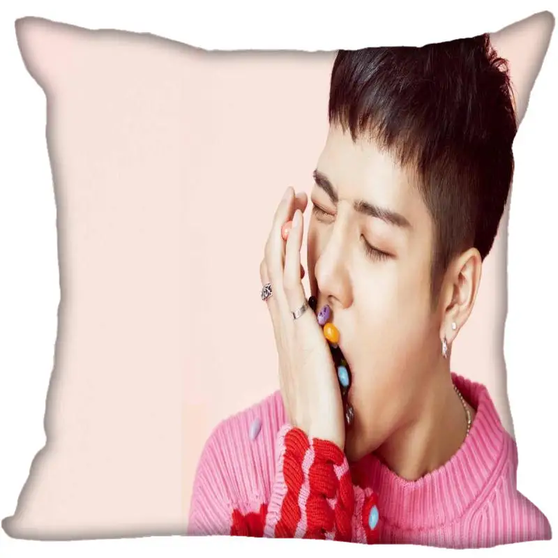 14 Пользовательские Kpop GOT7 Jackson Wang печатные квадратные шелковые наволочки 40x40 45x45 50x50 60x60 две стороны атласная Наволочка логотип на заказ - Цвет: 14