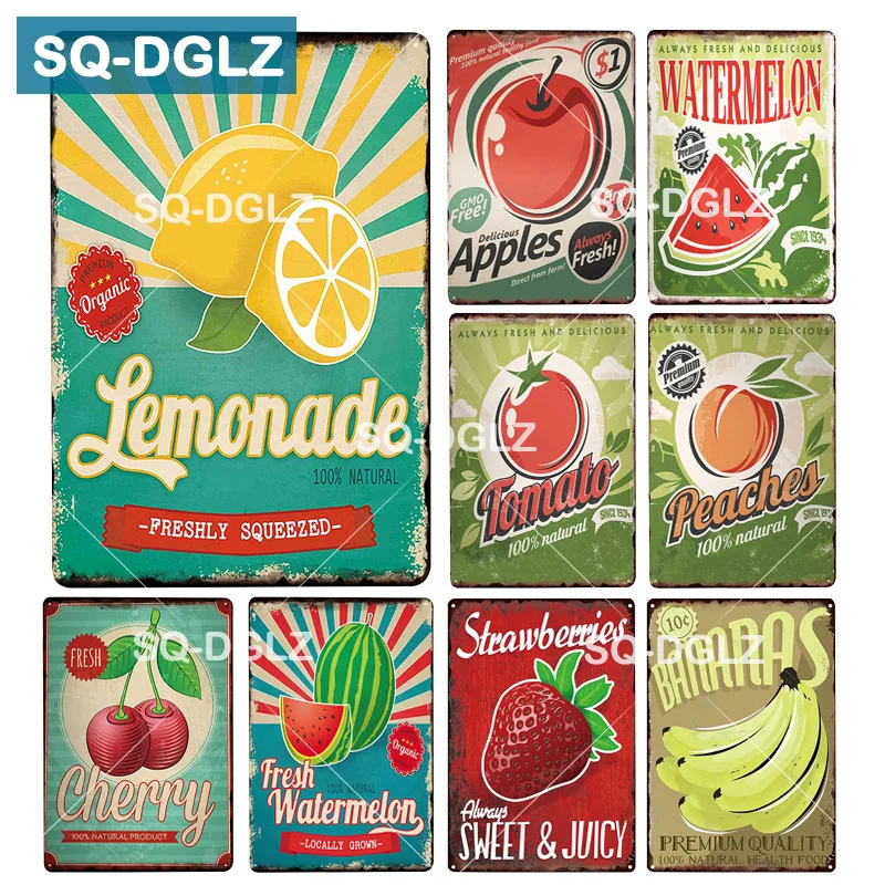 

[SQ-DGLZ] Lemonade Metal Sign Vintage Tin Sign Bar Wall Decor Painting Plaques Art Poster Home Decor Painting