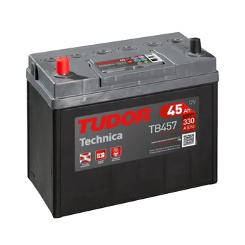 

Tudor TB457 battery car-12 V 45Ah 300 A (in)-Positive left-measures: 23,7X12,7X22,7