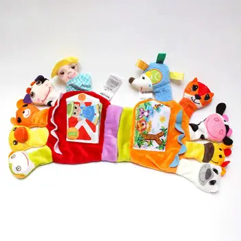 

Cartoon Animal Finger Doll Hand Puppets Glove Plush Toy Baby Early Education Toy 24BE