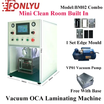 

LCD Front Glass Screen OCA Vacuum Laminating Machine For Built In Clean Room For Iphone Samsung Automatic YMJ Laminating Combo