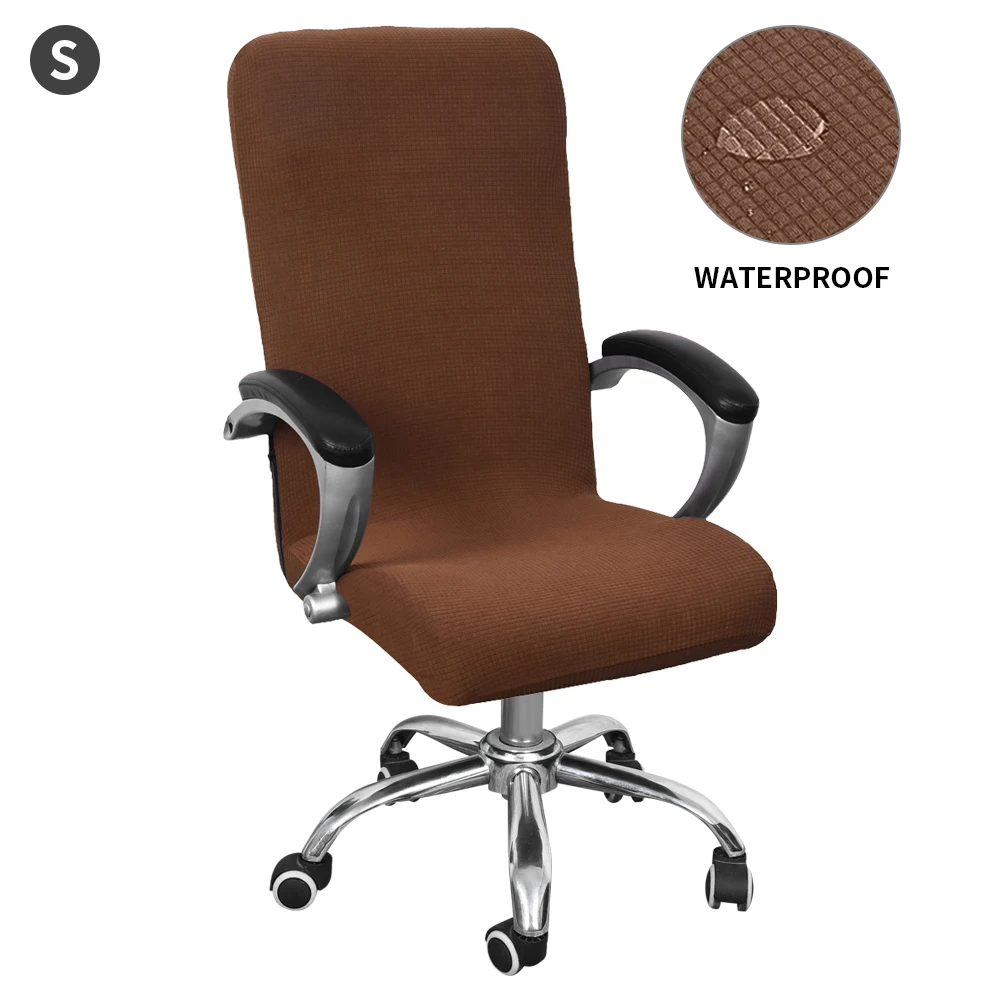 S/M/L вращающийся чехол для стула растягивающийся чехол для Офисного Компьютерного Стола Чехол для стула анти-грязные эластичные чехлы на кресла Сменные чехлы - Цвет: A-Light Coffee