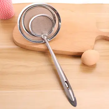 

3pcs Stainless Steel Colander Spoon Multi-functional Filter Spoon Fried Food Mesh Wire Oil Skimmer Strainer Kitchen Tool