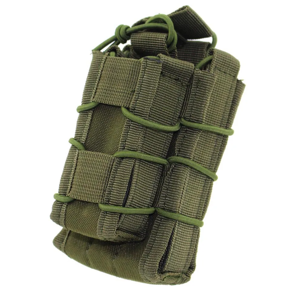 Зеленый цвет Открытый MOLLE сумка Одиночная винтовка пистолет маг сумка Открытый Топ картридж клип мешок принадлежности для охоты - Цвет: Зеленый цвет