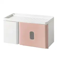 1 шт. коробка для салфеток бесследная настенная подставка для телефона креативная двухрядная коробка для салфеток простота модный держатель для хранения(розовый