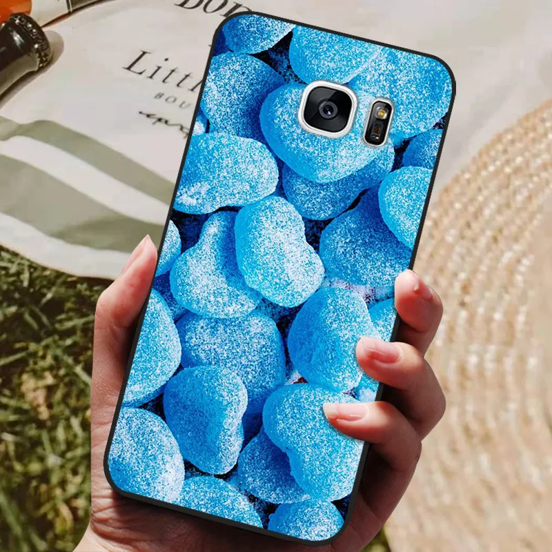 glass flip cover For Samsung Galaxy S7 Edge Silicone Case Cute Pattern Soft TPU Phone Cover For Samsung Galaxy S6 S7 S 7 Edge Back Cover Bumper phone carrying case Cases & Covers