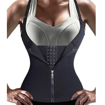 

Molded waist thickened zipper breasted suspender bodysuit body shaping vest postpartum beauty underwear