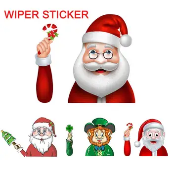 

Rear Wiper Decal Sticker Windshield Wiper Decal Tags Christmas Rear Wiper Stickers Cute Santa Claus Waving