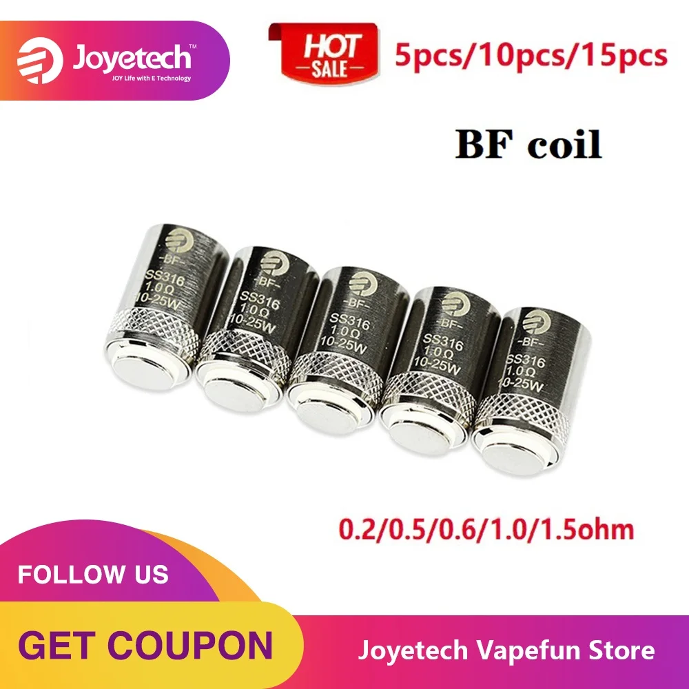 5 шт. 15 оригинальная Головка Катушки Joyetech EGO AIO BF SS316 0.5 Ом/0.6 Ом/1.0 Ом сменная катушка