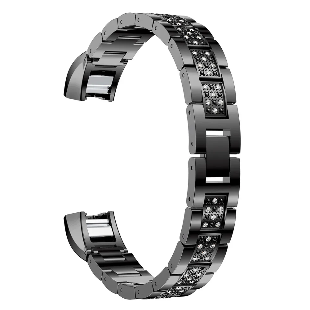 Black Высококачественный Браслет, стразы, ремешок, браслет Для Fitbit Alta/Для Fitbit Alta HR, сменный ремешок для часов - Цвет ремешка: Black