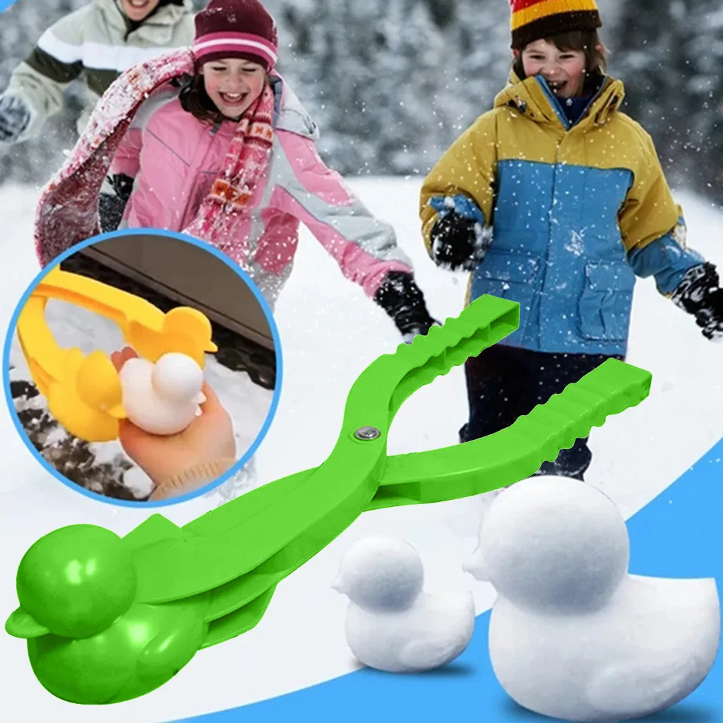 Cartoon Lovely Duck Shaped Snowball Maker Clip Children Outdoor Winter Snow Sand Mold Tool Snow Sand Mold Tool Winter Kids Cute