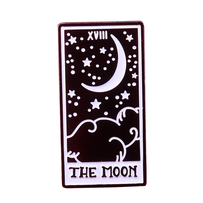 

The moon Tarot card enamel pin divination lovers gift