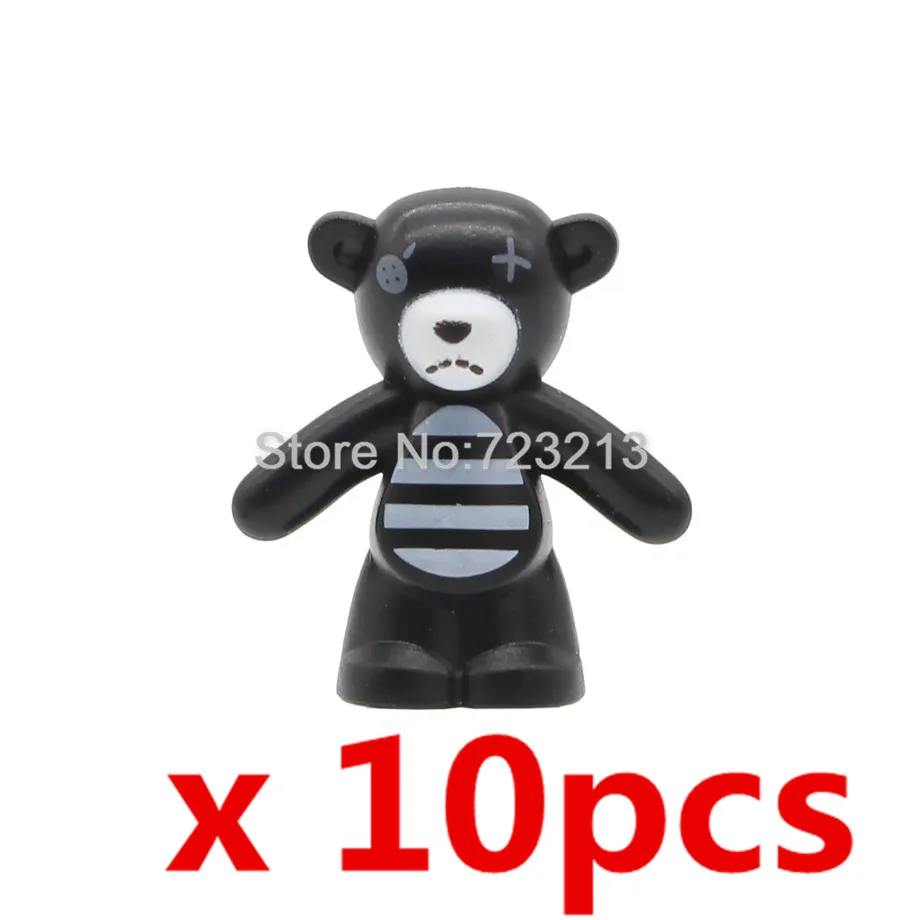 B x 10pcs 14 шт. 2 см Животные медведь мультфильм набор панда супер герой Бэтмен вспышка супер человек строительные блоки модели Кирпичи игрушки для детей - Цвет: B x 10pcs