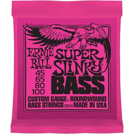 P02834 Super Slinky Bass Комплект струн для бас-гитары 45-100 никель Ernie Ball | Спорт и развлечения