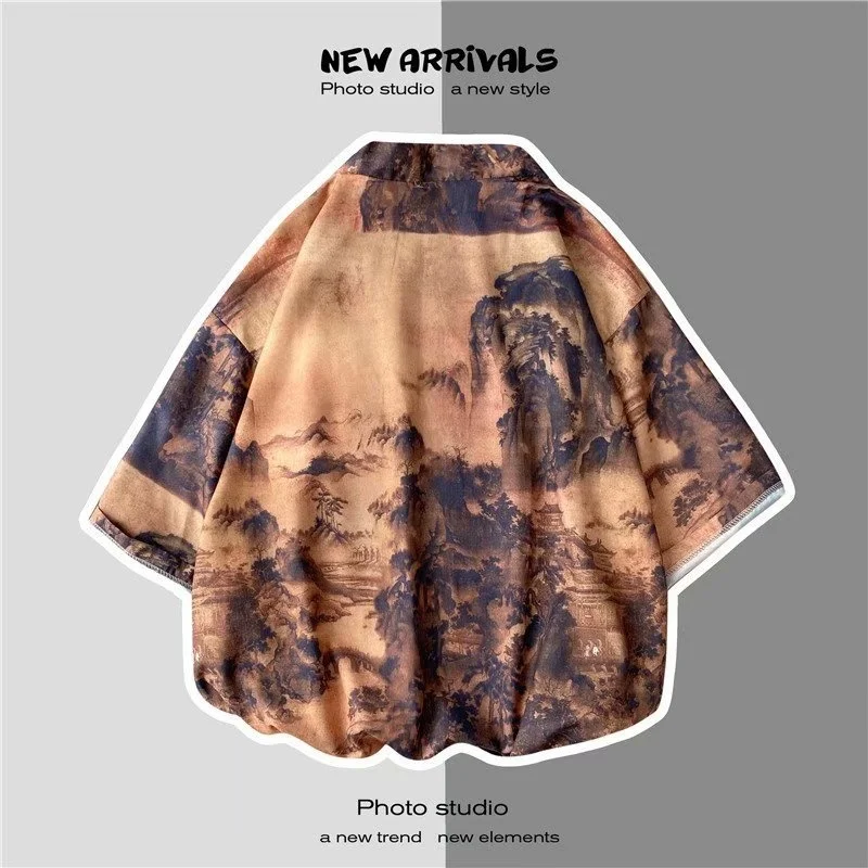 V-hanver Kimono Man Japanse Kleding Yukata Mannelijke Samurai Kostuum Haori Obi Strand Mannen Kimono Vest Japanse Streetwear Jas