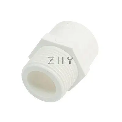

1" PT Male Threaded 32mm Slip PVC-U Pipe Straight Connecter Coupler White